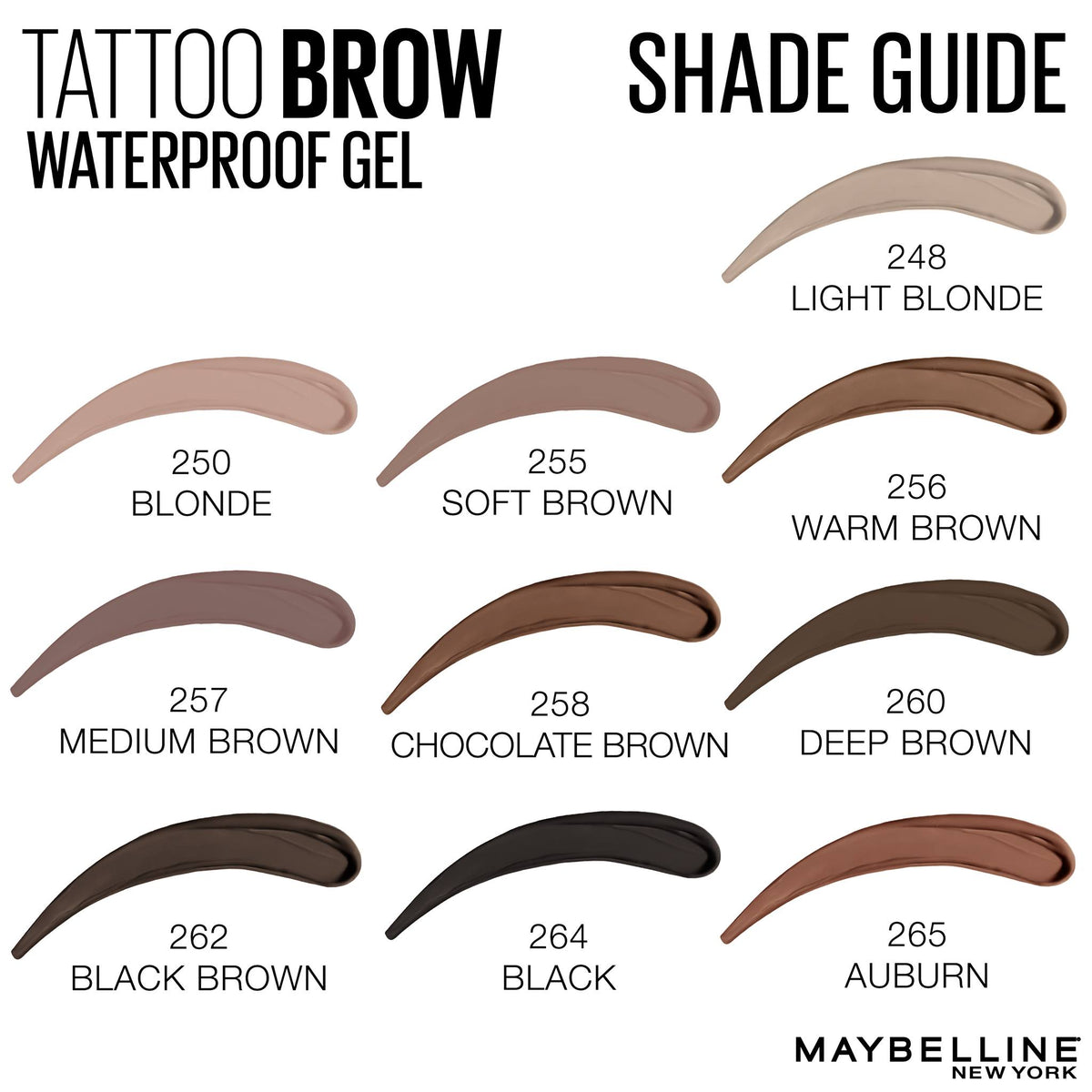 MAYBELLINE Tattoo Studio Waterproof Eyebrow Gel