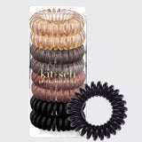 My Kitsch Spiral Hair Ties 8 Pack - Brunette